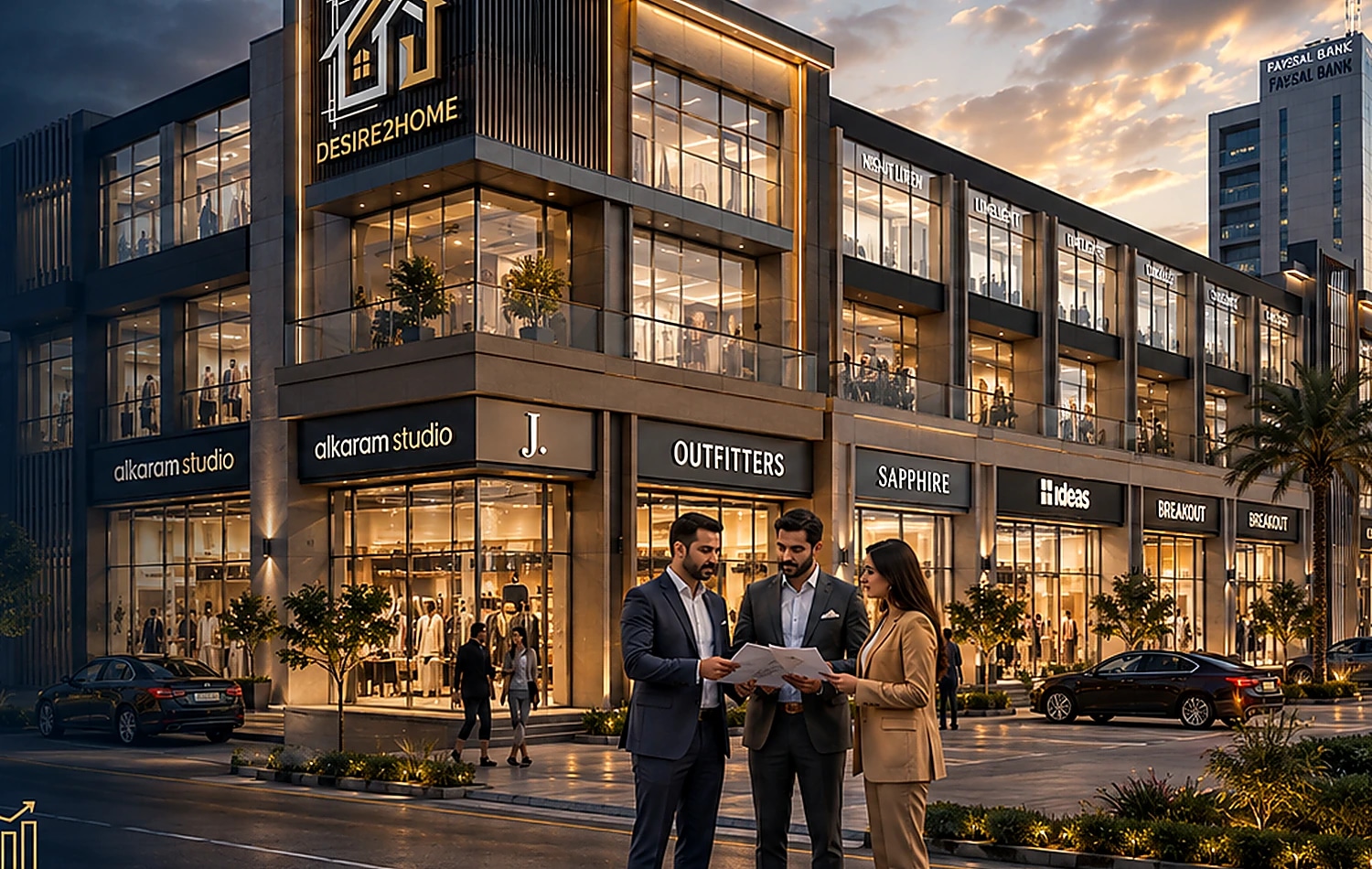 Commercial Plaza Construction by Desire2Home